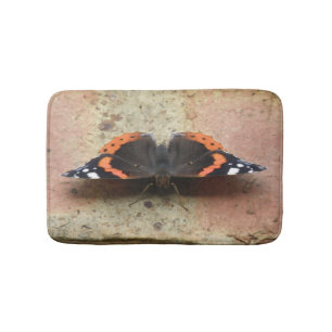 Red Admiral Butterfly Bath Mat Badematte