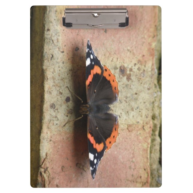 Red Admiral Butterfly Clipboard Klemmbrett (Vorderseite)