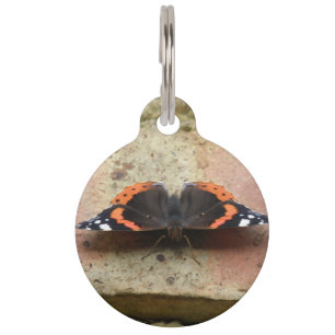 Red Admiral Butterfly Custom Dog Tag Tiernamensmarke