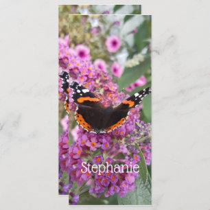 Red Admiral Butterfly Design Lesezeichen