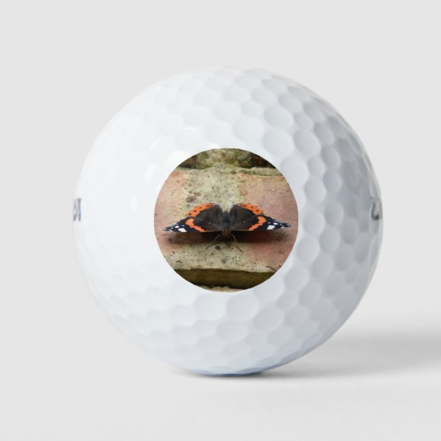Red Admiral Butterfly Golf Ball (Vorderseite)