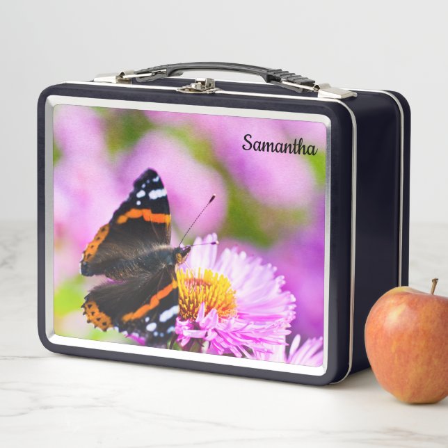 Red Admiral Butterfly Metal Lunchbox (Beispiel)