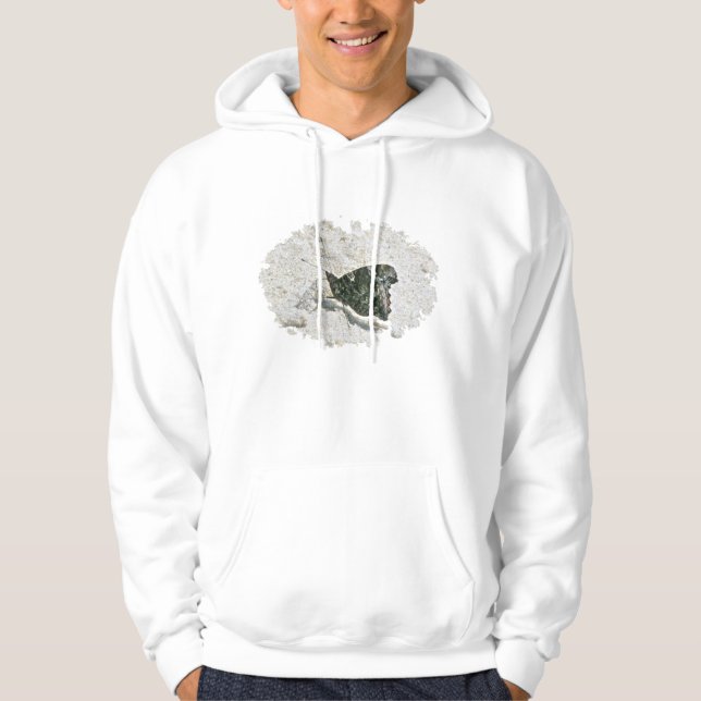 Red Admiral Butterfly on Beach Coordinated Items Hoodie (Vorderseite)