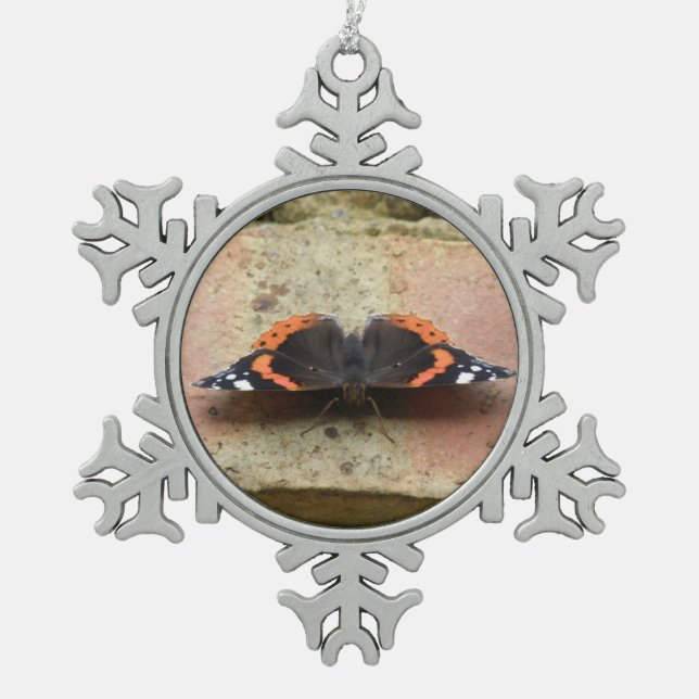 Red Admiral Butterfly Ornament (Vorderseite)