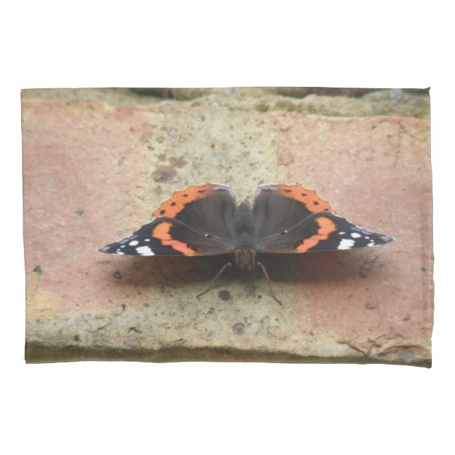 Red Admiral Butterfly Pillowcase Kissenbezug (Vorderseite)