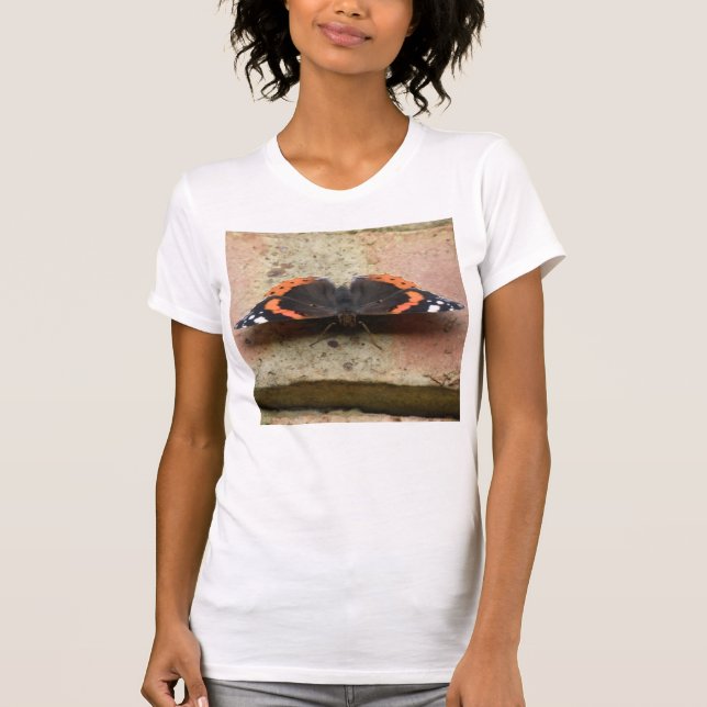 Red Admiral Butterfly T Shirt (Vorderseite)