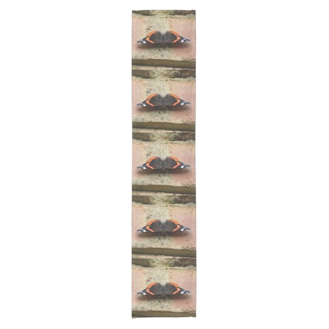 Red Admiral Butterfly Table Runner Kurzer Tischläufer (Vorderseite)