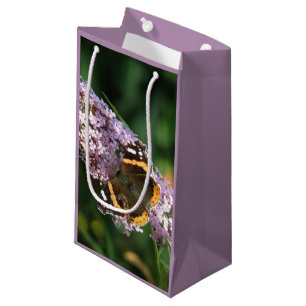 Red Admiral Butterfly und Buddleia Geschenktasche Kleine Geschenktüte