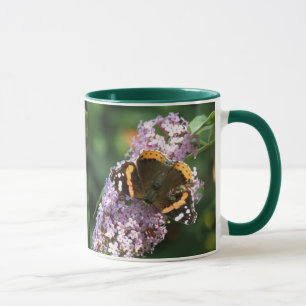 Red Admiral Butterfly und Buddleia-Tasse Tasse