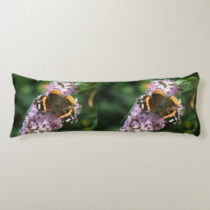 Red Admiral Butterfly und Buddleiy Kissen
