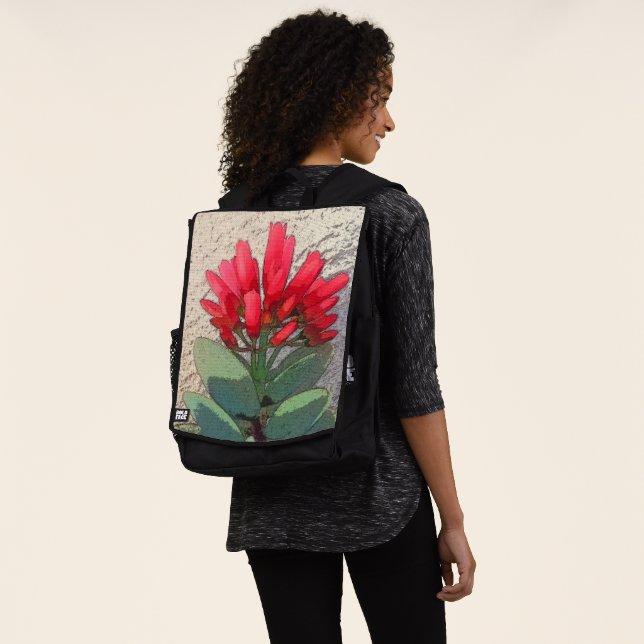Red Agave Blume Rucksack (Ausgewaschen)