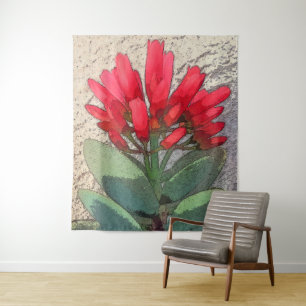 Red Agave Blume Wandteppich