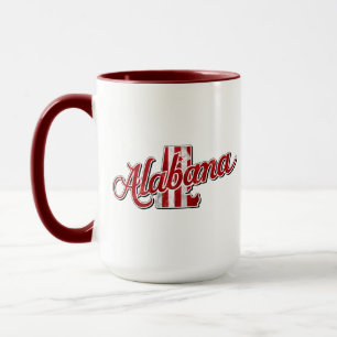 Red Alabama Staat Kontur Tasse