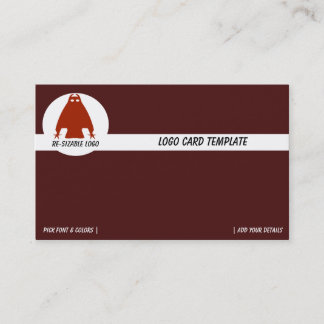 Red Alcile Owl Logo Business Card Visitenkarte