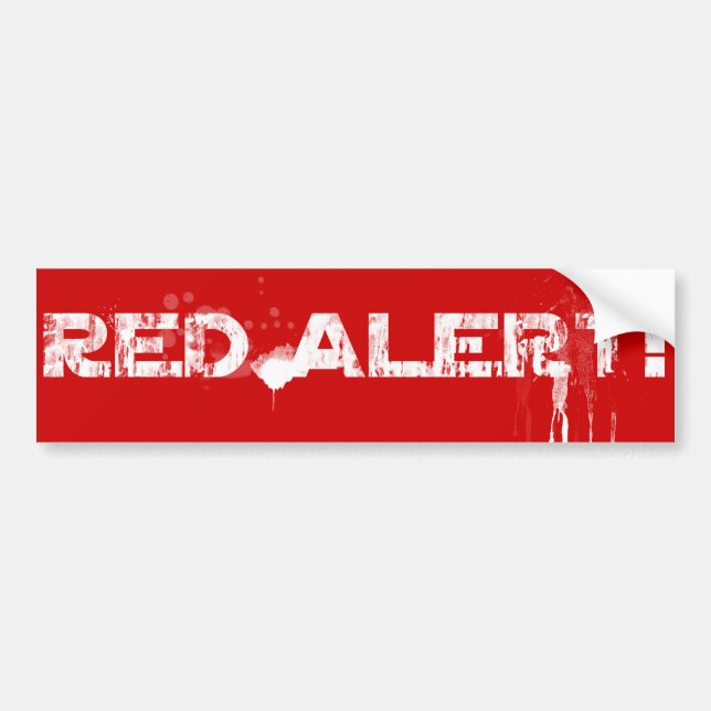 Red Alert! Klassisch Autoaufkleber (Vorne)