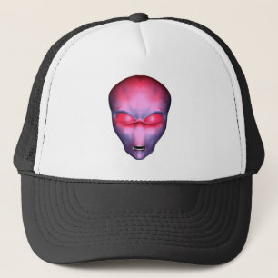 Red Alien Face Truckerkappe