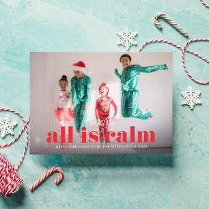 Red All ist das meiste ruhige Single Foto Feiertagskarte
