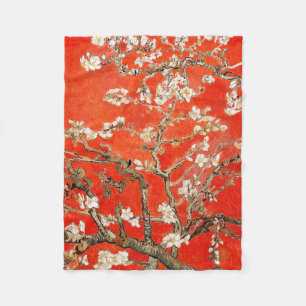 Red Almond Blossoms Vincent Van Gogh Fleecedecke