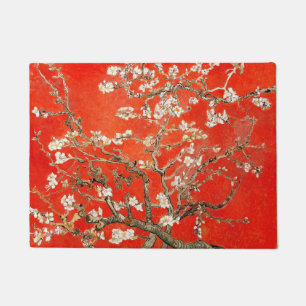 Red Almond Blossoms Vincent Van Gogh Fußmatte