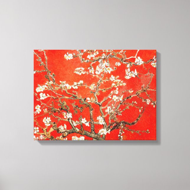Red Almond Blossoms Vincent Van Gogh Leinwanddruck (Vorderseite)