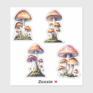 Red Amanita Mushroom Aufkleber Pack