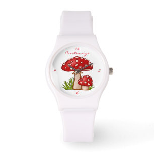 Red Amanita Mushrooms Thunder_Cove Armbanduhr