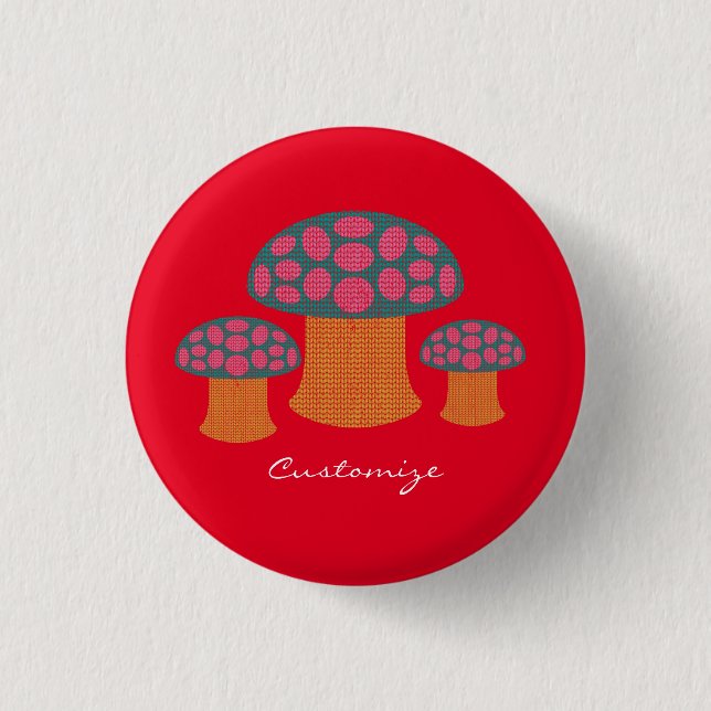 Red Amanita Mushrooms Thunder_Cove Button (Vorderseite)