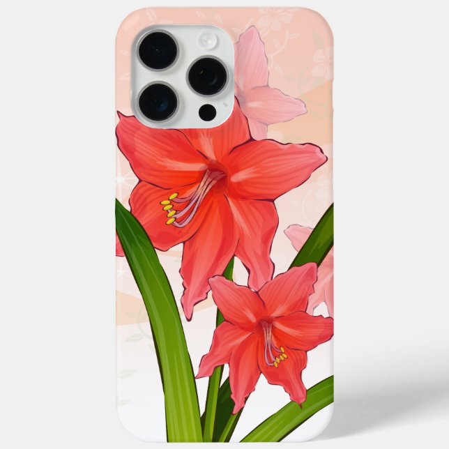 Red Amaryllis Blume Case-Mate iPhone Hülle (Rückseite)