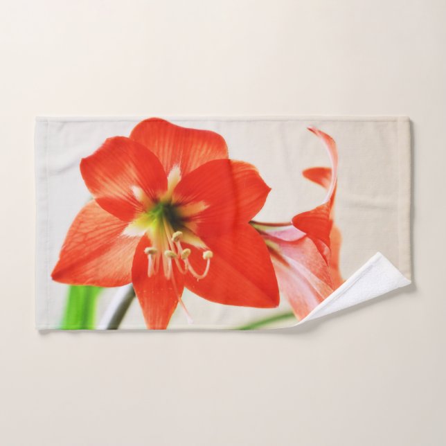 Red Amaryllis Blume Handtuch (Handtuch)