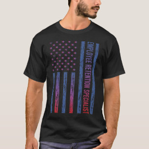 Red American Flag Mitarbeiter Retention Speciali T-Shirt
