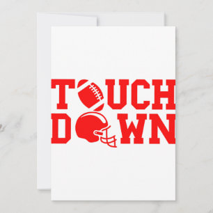 Red American Football Touchdown Sport Einladung