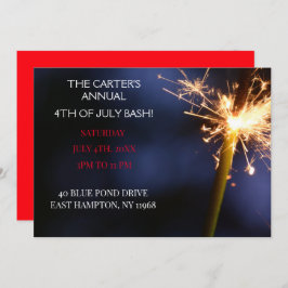 Red Amerikanische Unabhängigkeitstag Independence Einladung