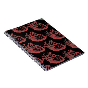 Red Anatomical Hearts Foto Notebook Lined 80pgs Notizblock