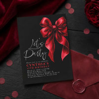 Red and Black Bow Luxury Elegante Gala Geburtstag