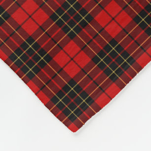 Red and Black Brodie Clan Tartan Fleecedecke