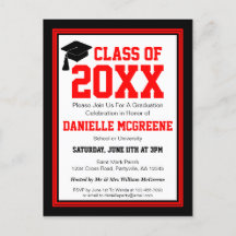 Red and Black Class Year Graduation Party