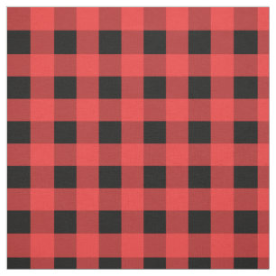 Red and Black Gingham Pattern Weihnachten Stoff