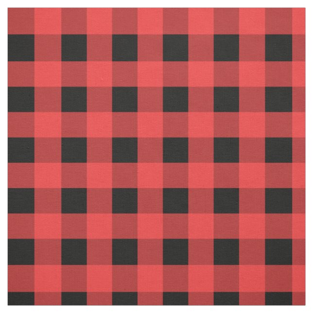 Red and Black Gingham Pattern Weihnachten Stoff (Muster)