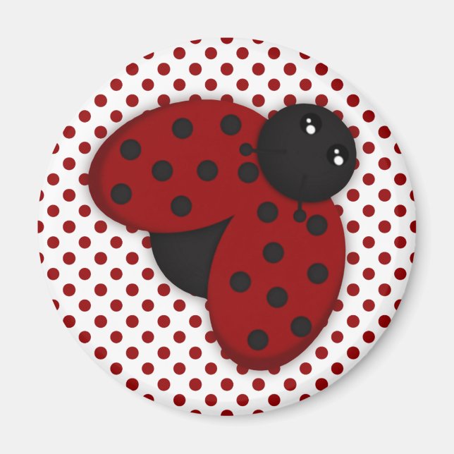 Red and Black Ladybug Magnet (Vorne)