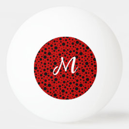 Red and black polka dots funny ladybug tischtennisball