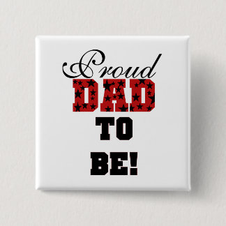 Red and Black Proud Vater to Be Tshirts and Gifts Button