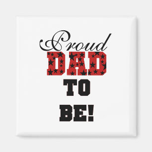 Red and Black Proud Vater to Be Tshirts and Gifts Magnet