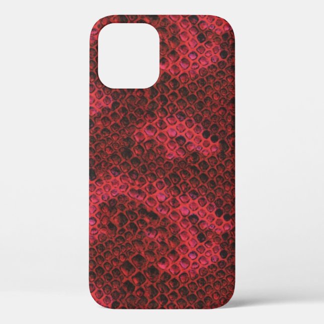 Red and Black Snake Skin Pattern Case-Mate iPhone  Case-Mate iPhone Hülle (Rückseite)