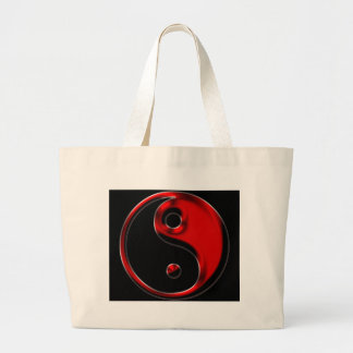 Red and Black Yin Yang Tote Bag Jumbo Stoffbeutel
