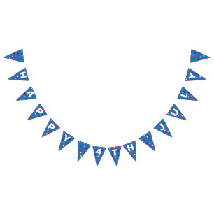 Red and Blue 4. Juli Wimpelkette