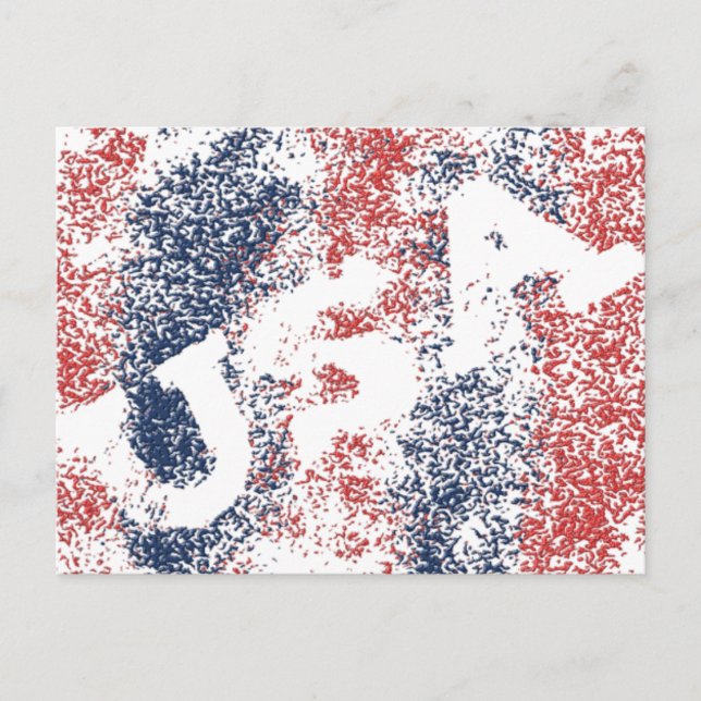 Red and Blue Crystals USA Postkarte (Vorderseite)