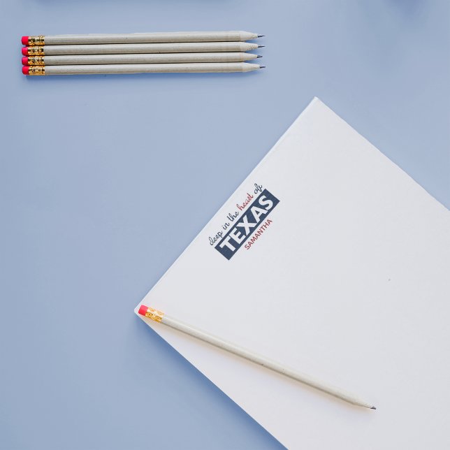 Red and Blue Deep im Herzen von Texas Notizblock (Von Creator hochgeladen)