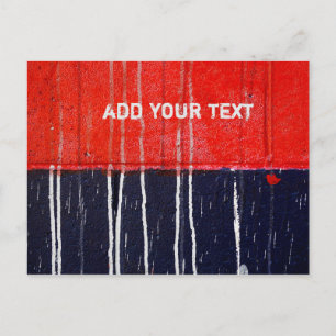 Red and Blue Painted Wall Postkarte