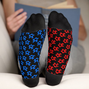 Red and Blue Soccer Socken