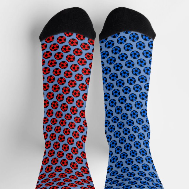Red and Blue Soccer Socken (Oben)